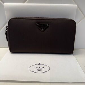 Prada Chocolate Nylon Wallet